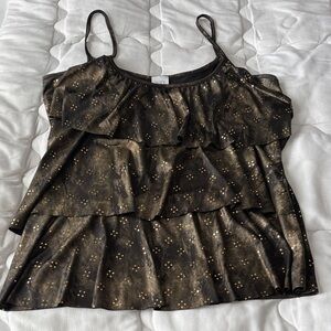 City Chic Metallic Black Camisole